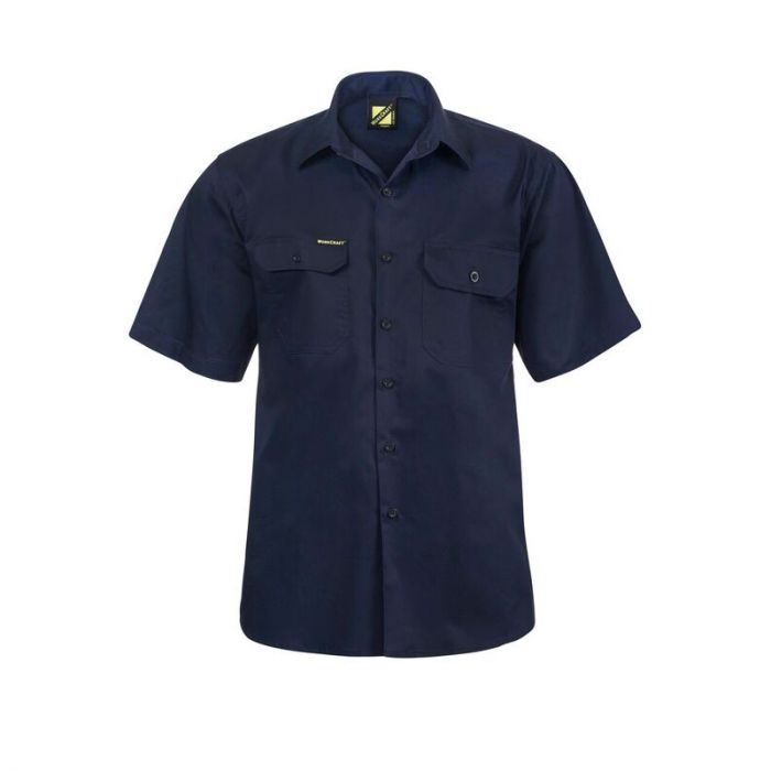 Lightweight Short sleeves Vented Cotton Work Shirt